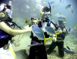 Underwater wedding